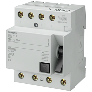 RCCB, 4-pole, type A, In: 100 A, 500 mA, Un AC: 400 V