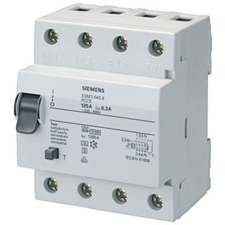 RCCB, 4-pole, type A, selective, In: 125 A, 300 mA, Un AC: 400 V