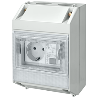 RCCB protective socket outlet T55 type A (PSE/SSF) 16 A 2-pole IFN 30 mA 125-230 V 2 MW in