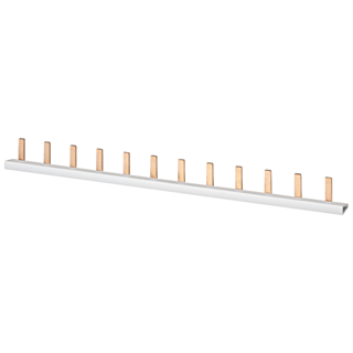 Pin busbar, finger-safe, 10 mm2 1-phase, 214 mm long, can be cut