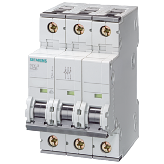 Miniature circuit breaker 400 V 10 kA, 3-pole, C, 50 A, D=70 mm