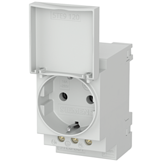 SCHUKO socket outlet 16 A with cover acc. to DIN VDE 0620 for installation in distribution boards