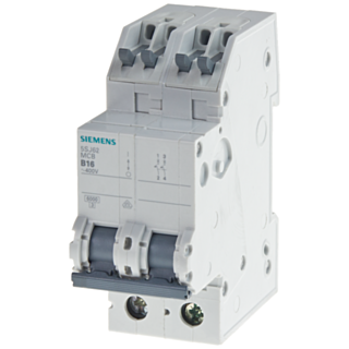 Miniature circuit breaker 400 V 6 kA, 2-pole, B, 10 A, D=70 mm with screwless