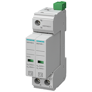 Surge arrester type 2, requirement class C, UC 350 V protective modules