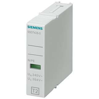 Plug-in part type 2 N-PE requirement class C, UC 260 V 1-pole, narrow design