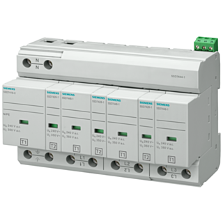 Combination surge arrester type 1+2 requirement class B+C, UC 350 V protective modules, plug-in