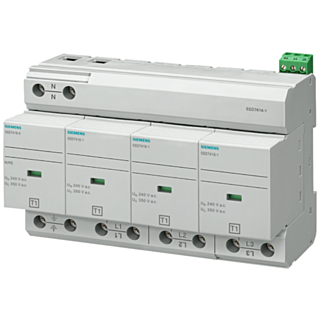 Lightning arrester type 1, requirement class B, UC 350 V protective modules, plug-in