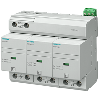 Lightning arrester type 1, requirement class B, UC 350 V protective modules, plug-in