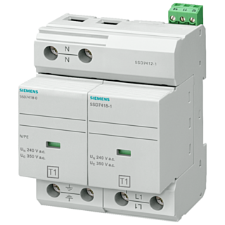 Lightning arrester type 1, requirement class B, UC 350 V protective modules, plug-in