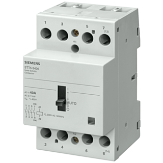 Insta contactor, 0/1/Automatic with 4 NO contacts, contact for 230 V AC, 400 V 40 A