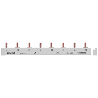 Pin busbar, finger-safe, 16 mm2 3x 1-phase+AUX, 214 mm long, can be cut