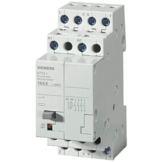Remote switch with 4 NO contacts, contact for 230 V, 400 V AC 16 A control 230 V AC