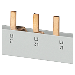 Pin busbar, 16 mm² connection: 2 x (3 x (1 x phase+AS/FC)) safe to touch