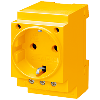 SCHUKO socket outlet 16 A yellow acc. to DIN VDE 0620 for installation in distribution boards