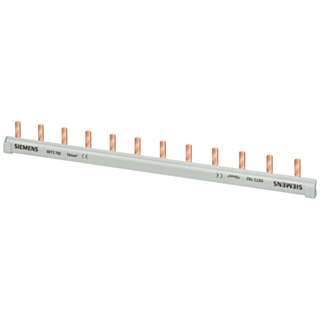 Pin busbar, 1-phase 10 mm2, 12 pins, insulation, gray, can be cut