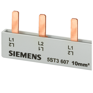 Pin busbar, 16 mm² connection: 3 x 2-phase safe to touch