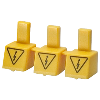 Touch protection, yellow for open terminals for pin busbar UL 489
