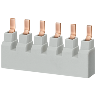 Pin busbar, 16 mm2, connection: 6x 1-phase according to UL 489,480Y/277 V for MCB