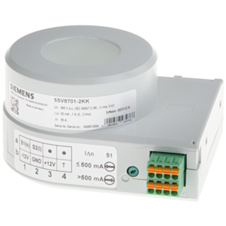 Summation current transformer type B, 35 mm, 10 mA-10 A, with metal shielding