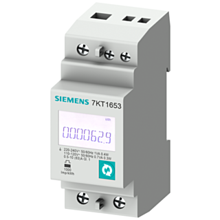 SENTRON 7KT PAC1600 energy meter, 1-phase, 63 A, DIN rail, Modbus RTU