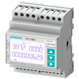 SENTRON 7KT PAC1600 energy meter, 3-phase, 5 A, DIN rail, M-Bus