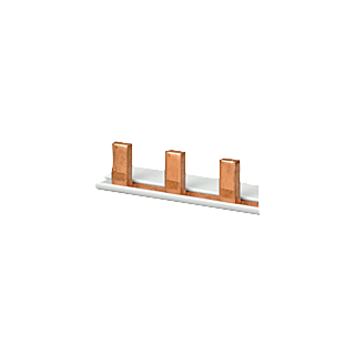 Pin busbar 1-phase, 1016 mm long with touch protection, 18 mm2 without end caps