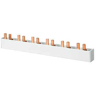 Pin busbar 2-phase, 1016 mm long with touch protection, 18 mm2 without end caps