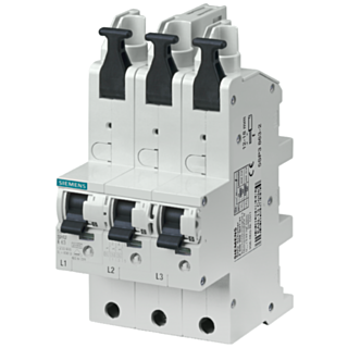 Main miniature circuit breaker (SHU), 3x 1-pole, E 40 A, 230/400 V