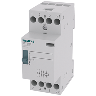 Insta contactor, 0/1/Automatic with 3 NO contacts and 1 NC, contact for 230 V AC