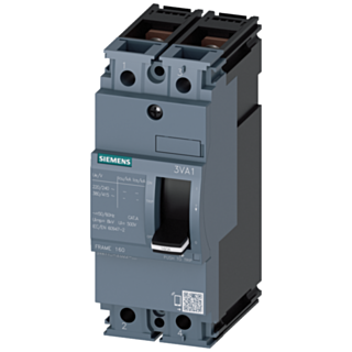circuit breaker 3VA1 IEC frame 160 breaking capacity class S Icu=36kA @ 415V 2-pole, line protection TM210, FTFM, In=16A overload protection Ir=16A...