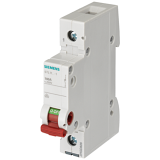 OFF switch 63 A 1-pole, with red handle