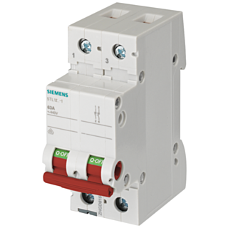 OFF switch 63 A 2-pole, with red handle
