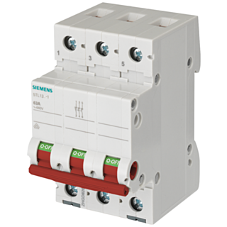 OFF switch 63 A 3-pole, with red handle