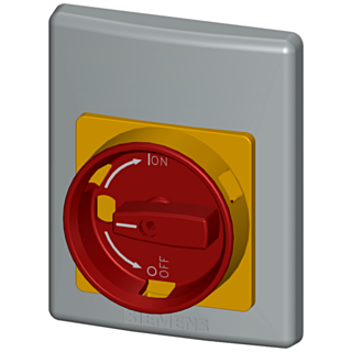 Molded-plastic front pl. IP55, emergency off rotary operating mechanism size S0, S2, S3