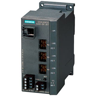 SCALANCE X201-3P IRT, managed Layer 2 switch, 1x RJ45, 3x POF SC RJ