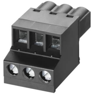 terminal block, 3-pole for power supply S7-1200 CPs, spare part, 5 units