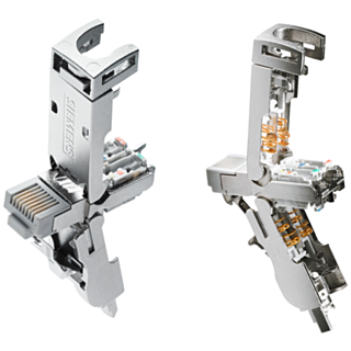 IE FC RJ45 Plug 180 4x2 (1 piece,10G)