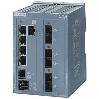 SCALANCE XB205-3, managed Layer 2 switch, 5x RJ45, 3x multimode SC, DEF: E/IP