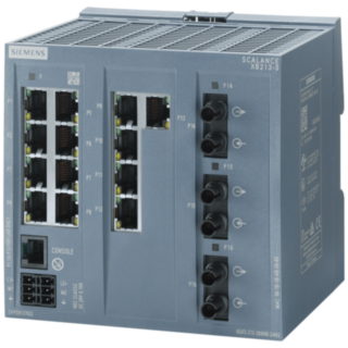 SCALANCE XB213-3, managed Layer2 switch, 13xRJ45, 3xmultimode ST/BFOC, DEF:PN IO