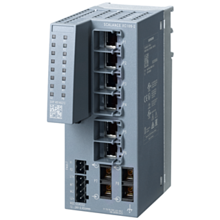 SCALANCE XC106-2, unmanaged switch, 6x RJ45, 2x multimode SC