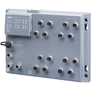 SCALANCE XP216 managed Layer 2 switch, 16x M12, Gigabit-capable, IP65/67