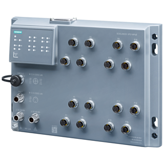 SCALANCE XP216EEC, managed Layer 2 switch, 16x M12, IP65/67, conformal coating