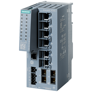 SCALANCE XC206-2, managed Layer 2 switch, 6x RJ45, 2x multimode SC