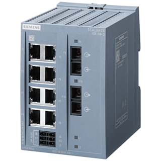 SCALANCE XB108-2, unmanaged switch, 8x 10/100 Mbit/s ports, 2x 100 Mbit/s MM SC