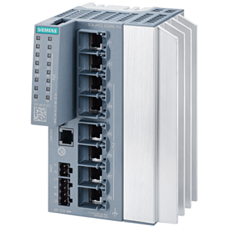 SCALANCE XC208G PoE (24 V DC), managed Layer 2 switch, 6x RJ45 PoE, 2x RJ45