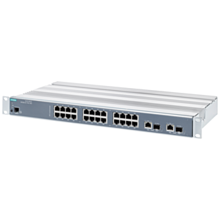 SCALANCE XR326-2C PoE WG, managed L2 switch, 24x RJ45 PoE, 2x combo PoE
