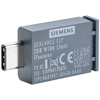 SCALANCE CLP 2GB W700 Client iFeatures. removable data storage medium to activate iFeatures and supplementary functions in SCALANCE W devices in cl...
