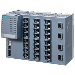 SCALANCE XC324-4EEC managed layer 2 IE switch, 24x 10/100/1000 Mbit/s RJ45, 4x 1/10 Gbit/s SFP+ port, LED diagnostics,error signaling contact with ...