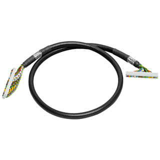 Round cable 50-pin assembled, shielded 50-pin, 2 m