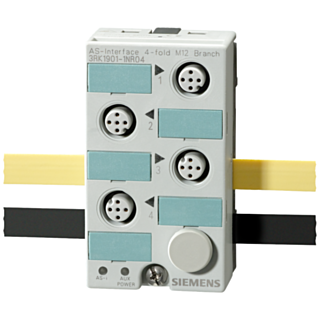 AS-Interface 4-fold M12 branch AS-Interface and U-AUX, 4xM12